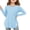 Sky Blue, variant on Dpytoraw Girls Long Sleeve Shirts Kids Arc Hem Side Slit Soft Tunic Tops T Shirts Girls Tee Size Blue 5-6 Years