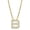 Gold, variant on Initial Letter B Necklace, Moissanite, 925 Sterling Silver, Rose Gold Vermeil