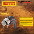 thumbnail image 3 of Pirelli Scorpion XC RC Yellow Label 55-622 (29x 2.2) MTB Bicycle Tire & SmarTUBE 23/32-622 Set- Designed for Demanding XC Courses, 120TPI and ProWall Casing- Mountain Bike Tire w/Keychain, 3 of 9