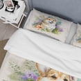 thumbnail image 4 of Designart "Adorable Little Corgi Dog" Animals Mafia Bedding Covert Set - Dog Brown Animals Bed Set With 1 Sham, 4 of 6
