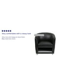 thumbnail image 3 of Black LeatherSoft Tablet Arm Chair, Chrome Legs and Under Seat Storage, 3 of 10