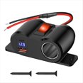 thumbnail image 1 of Divisor de Enchufe de Encendedor de 12 V QC3.0 y PD3.0 con Voltímetro, Cargador USB para Coche, Adaptador de Corriente para Coche, , Camión., 1 of 5