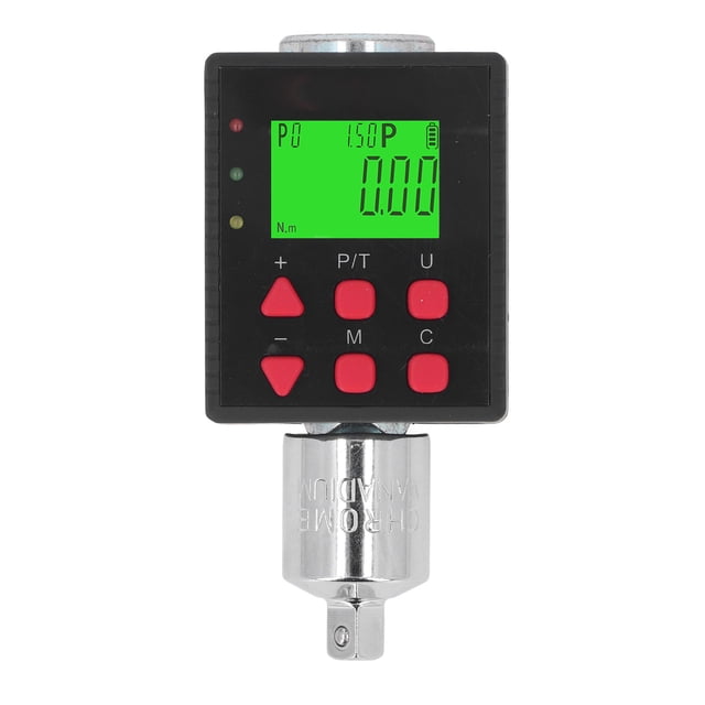 Torsion Wrench Converter, Preset Memory Function Digital Torsion Wrench Adapter 5 Different Unit Double Mode with 3/8in and 1/4in Adapter for Vehicles