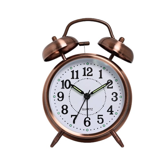 CCOCC Alarm Clock,Energy-Saving Alarm Clocks for Bedrooms,Clear Metal Dial Table Clock with Private Printed Scale,Silent No-Tick Alarm Clock