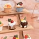 thumbnail image 5 of Soporte de Madera ANGGREK para cupcakes Elevador de exhibición marrón claro, 5 of 8