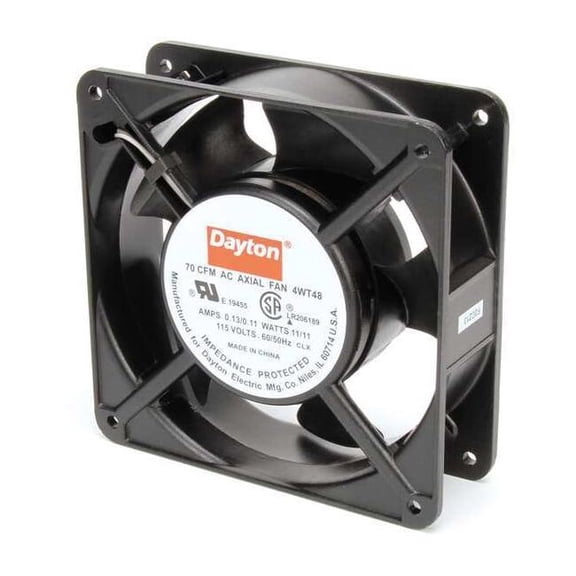 Dayton Axial Fan, Square, 115V AC, 1 Phase, Cast Aluminum, 4 11/16 in W. 4WT48