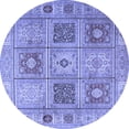 thumbnail image 1 of Ahgly Company Indoor Round Persian Blue Traditional Area Rugs, 4' Round, 1 of 4