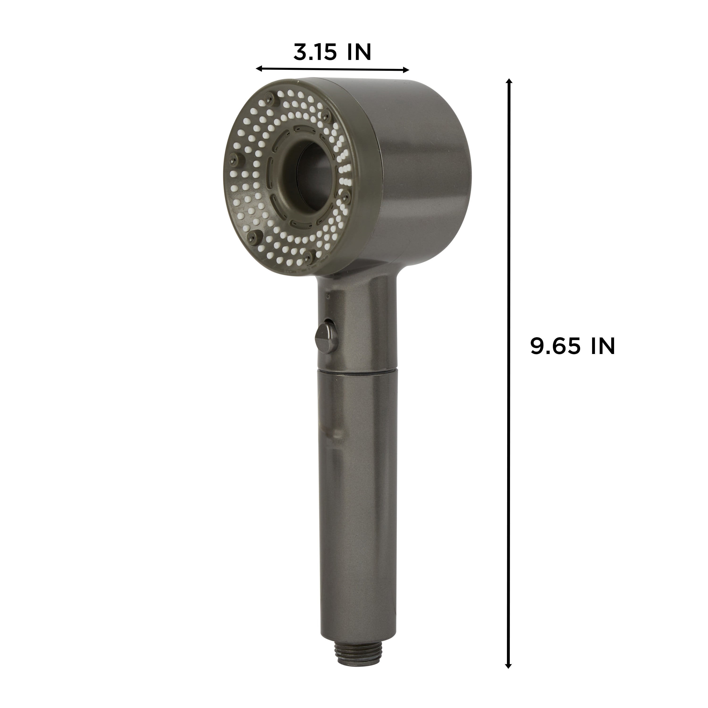 Bath Bliss 6 Function Monsoon Filtering Shower Head in Grey