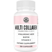 Left Coast Performance Collagen Peptide Pills | Collagen with Vitamin C and Biotin | Hydrolyzed Collagen Capsules - 120 Ct