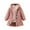 Pink, variant on Girls Winter Coat Thermal Hooded Long Jackets With Waist Tie Casual Outerwear For Autumn Season Leisure Outerwear Size 2 Y-3 Y