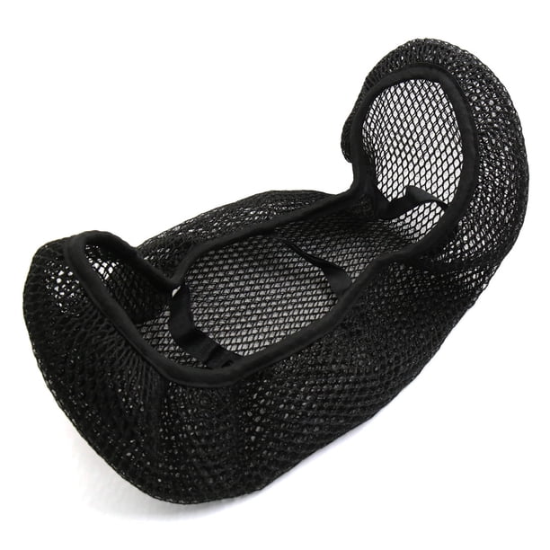 Funda Elástica Protector Cojín de Sillín de Moto Negro 50cm 24cm Unique Bargains