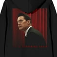 thumbnail image 4 of Twin Peaks 1990 Dale Cooper Poster Art Women's Black Long Sleeve Zip-Up Hoodie-Medium, 4 of 4