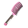 thumbnail image 2 of Guardurnaity Cepillo de pelo masaje del cuero cabelludo mango de goma cepillo de pelo herramienta de peinado de peluquería portátil Cuidado del cabello Rosado cerdas, 2 of 6