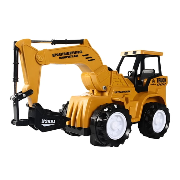 BESTSKY Excavator Truck Kids Toys: Construction Toddler Toys Digger Truck with Electric Universal Wheel Children Car Toys with Light and Music Birthday for 2-5 Years Old Boy