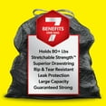 thumbnail image 4 of Glad ForceFlex Heavy Duty Large Drawstring Trash Bags, Hold 80+ Pounds, 33 Gallon, 20 Count  - 4 Pack, 4 of 5