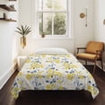 thumbnail image 4 of Yellow Blue Spring Floral Tapestry for Bedroom Wall Hanging Tapestry, Summer Botanical Farmhouse Ceiling Backdrop Tapestries Poster Blanket Wall Decor for Teens Room Living Room Dorm 39" x 59", 4 of 8