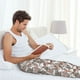 thumbnail image 5 of Balery Paisley Floral Pantalones de pijama para hombre, pijama ultraligero, pantalón de descanso-Small, 5 of 6