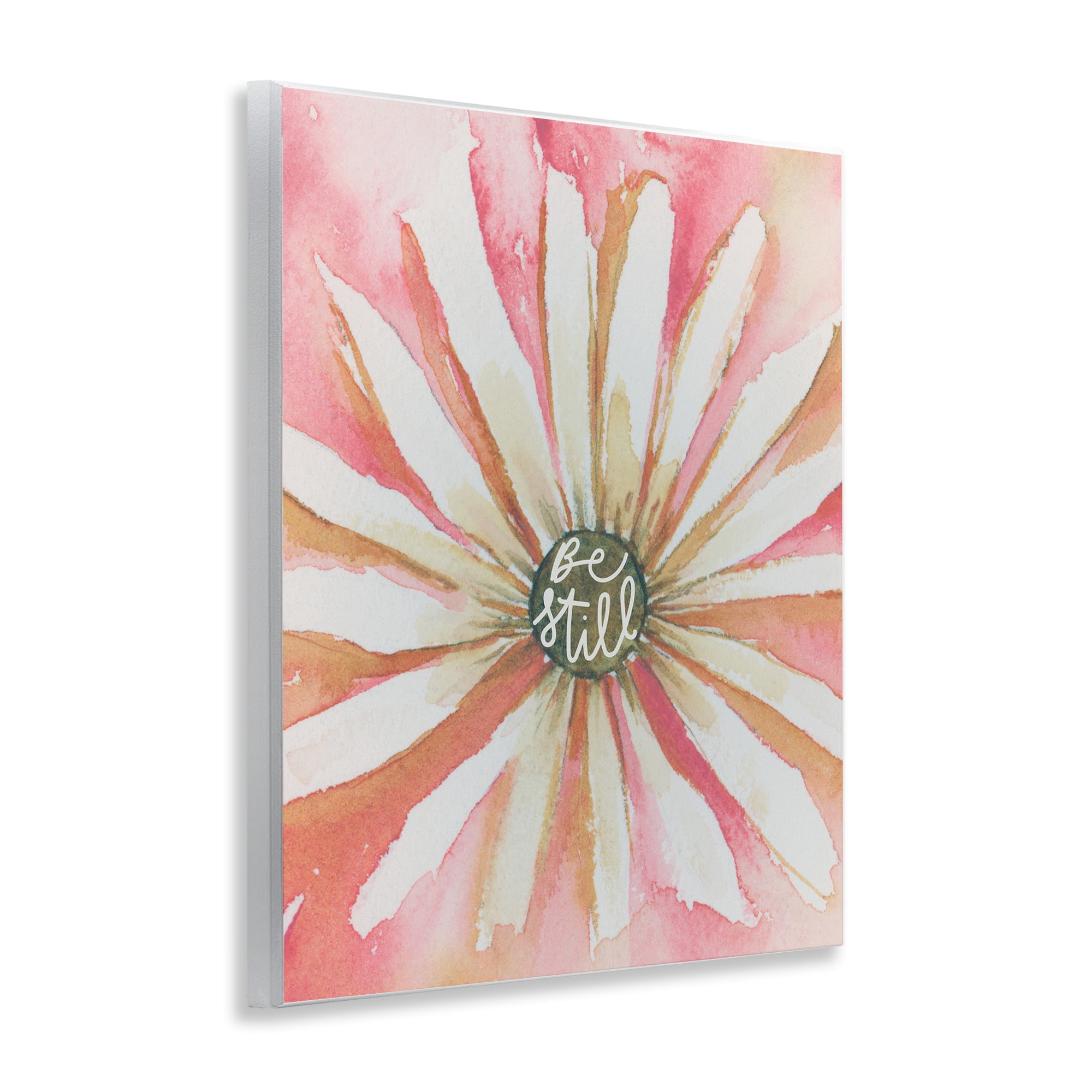 Stupell Industries Daisy Petals on Pink Botanical & Floral Painting Unframed Art Print Wall Art, 11 x 14