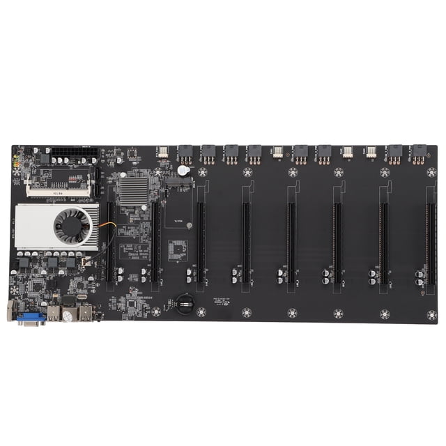 Placa base para minería compatible con interfaz Gigabit Net 8 PCIE16X, placa base para juegos con espaciado de 50 mm, compatible con placa base DDR3 MSATA