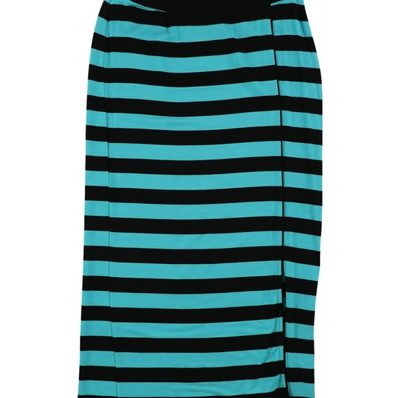 Kensie Womens Jersey Midi Skirt, Blue, Small