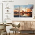 thumbnail image 4 of Elephant Stock Sunset Sunrise Wall Art - Horizontal Multi Panel Canvas - Living Room Wall Decor - Nature Multi Panel - Orange And Blue Decor By Bruce Nawrocke - 23" x 14", 4 of 4