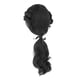 thumbnail image 2 of Peluca colonial larga y rizada cómoda circunferencia de la cabeza de fiesta 55 cm accesorios de película Cosplay suave con sintética negro, 2 of 9