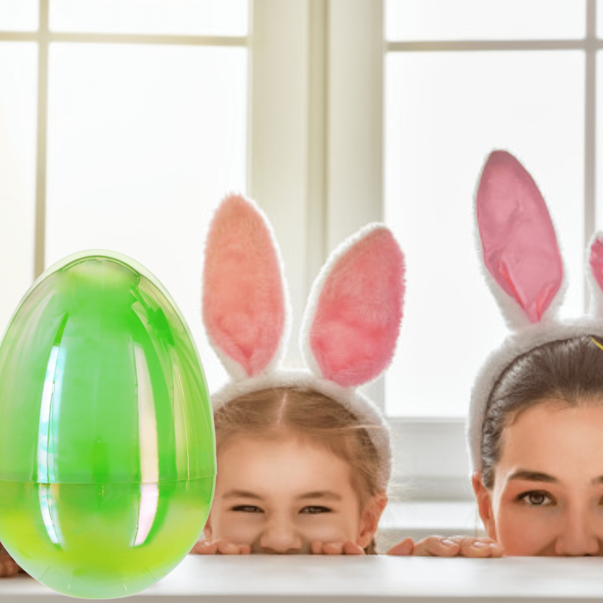 Jumbo Easter Egg Gifts with 6pcs Toys Inside & Reusable Green Iridescent Plastic Eggs for Kids Boys Girls Classroom Surprise Spring  Holiday Birthday Party Gifts & Care Package(Contents Vary)