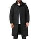 thumbnail image 1 of Abrigo acolchado con diseño de rombos INSPIRE CHIC para hombres, chaqueta de invierno con cremallera completa, capucha desmontable, larga y tipo puffer, tamaño S, color negro, 1 of 6