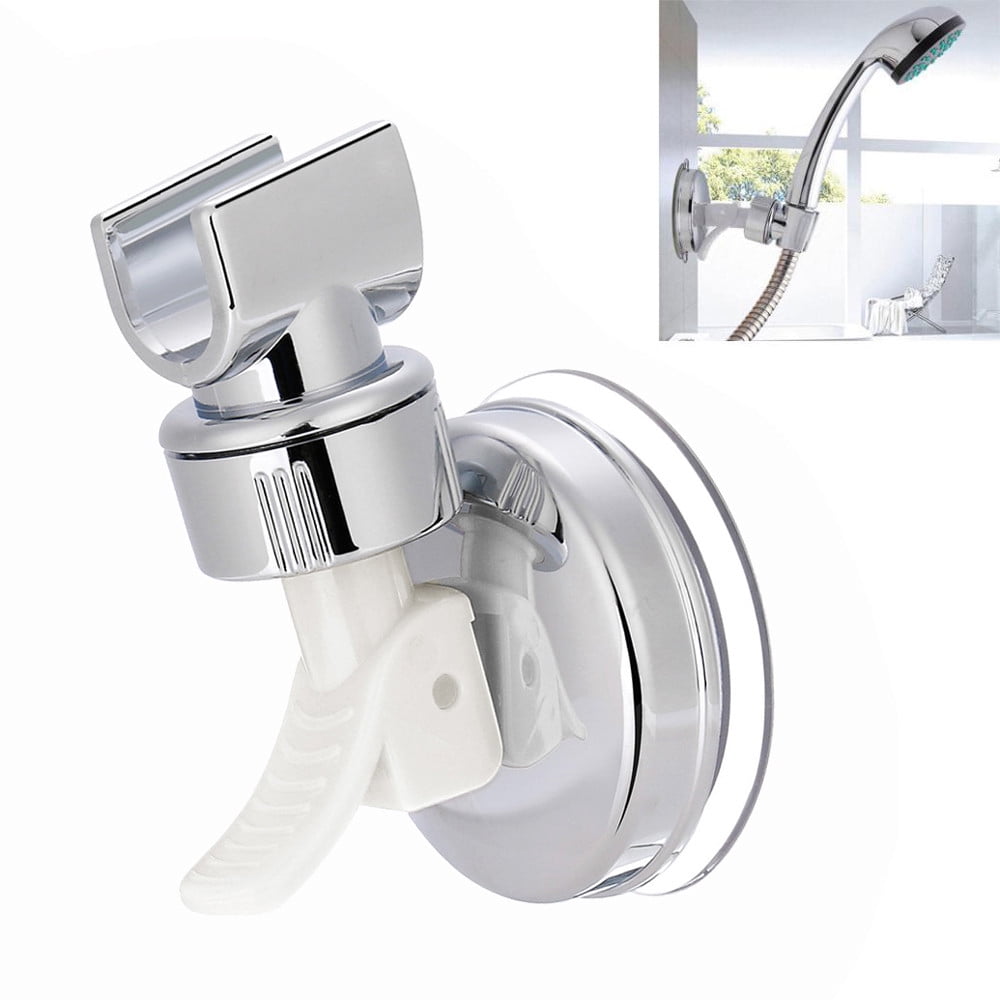 Shower Head Handset Holder Chrome Bathroom Wall Mount Adjustable Suction Bracket 
