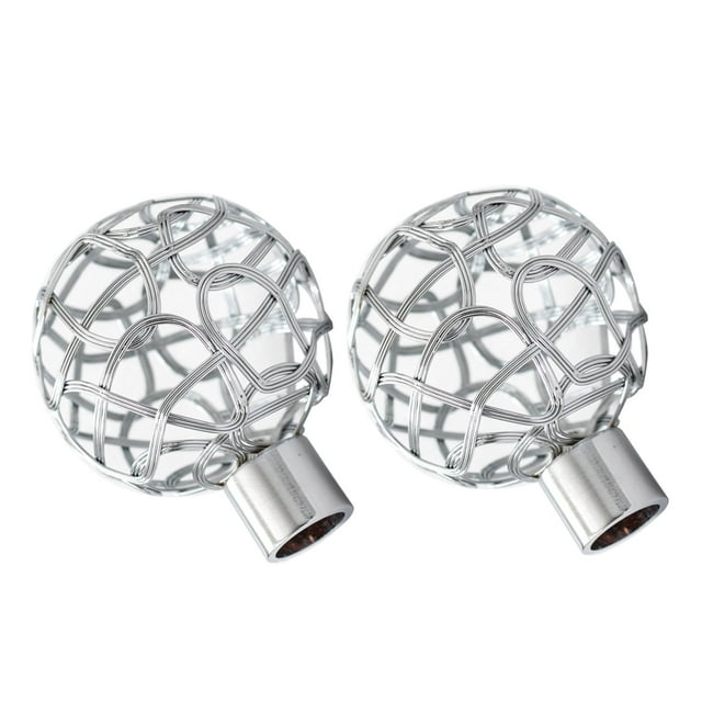 2 Pcs Embouts de Tringle à Rideaux Uniques Accessoires de Tringle en Métal pour Restaurant Hôtel Rond pour Tringle de 19.3mm Chambre Bureau et Maison