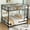 Black, variant on Harper & Bright Designs Full Over Full Metal Bunk Bed with Trundle Black