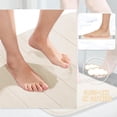 thumbnail image 3 of Bathroom Runner Rugs 72x24 Non Slip Washable Memory Foam Bath Mat er Soft Water Absorbent Hallway Carpet for Vanity Tub Shower Cream, 3 of 4