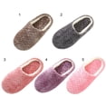 thumbnail image 3 of Women's Comfort Slippers, Knitted Cotton Slippers Cozy Anti-Slip Rubber Sole Indoor Slippers, 3 of 11