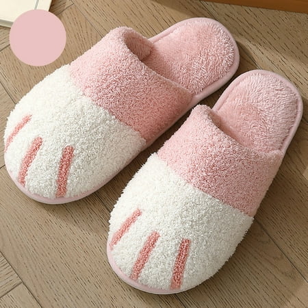 

Gubotare House Slippers Womens Slipper Memory Foam Fluffy Soft Warm Slip On House Slippers Anti-Skid Cozy Plush for Indoor Outdoor Pink 8