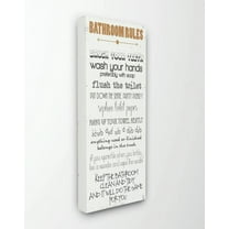 Stupell IndustriesBathroom Rules Tall Bathroom Canvas Wall Art by Anna Quach