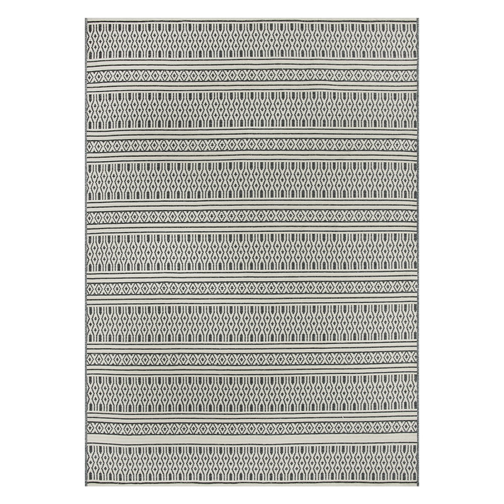 Better Homes & Gardens Reversible Outdoor Rug, 5 ft x 7 ft, Polypropylene, Dark Gray