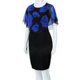 thumbnail image 4 of Robe Chemise pour Femmes Robes d'Été Mode Décontractée Imprimé Rose en Chiffon Col Rond à Volants Mini Robe Vêtements pour Femmes Adultes Bleu Taille 3TG, 4 of 6