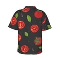 thumbnail image 3 of Bixox Men's Hawaiian Shirts Men's Tomatoes1 Print Short-Sleeve Shirt-X-Large, 3 of 8