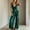 Peacock Green, variant on Morttic Women's Fashion Solid Color Ruffle Strap Wide Leg Jumpsuit – V-Neck Front Zipper Side Pockets Summer Beach One Piece Fuchsia,S