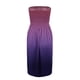 thumbnail image 4 of ICHUANYI Clearance Women's Summer Boho Style Gradient Dress Sleeveless One-Shoulder Dress(Purple, M) ICHUANYI WER2023080913476, 4 of 4