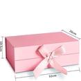 thumbnail image 1 of Ourlova Strong Cardboard Folding Gift Box With Magnetic Buckle Ribbon Exquisite Solid Color Clamshell Present Packaging Tools (27x19x8cm), 1 of 9