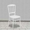 thumbnail image 3 of Flash Furniture 2 Pack HERCULES Series White Resin Stacking Napoleon Chair, 3 of 9