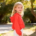 thumbnail image 4 of Tiijoy Girls Summer Lightweight Hooded Jacket Sun Protection Zip Up Outerwear, Red, Sizes 4-13, 4 of 6