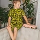 thumbnail image 4 of Balery Yellow Butterflies Conjunto de Pijama Infantil de Manga Corta con Estampado – Ropa de Dormir de Algodón Suave-Large, 4 of 6