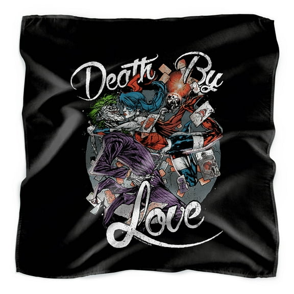 Harley Quinn Joker Death By Love Bandana (21 in x 21 in)