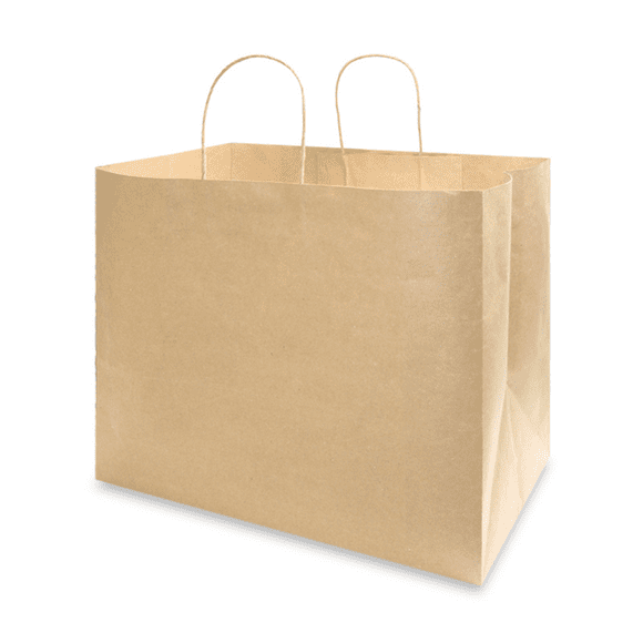 Bolsa de papel kraft (120 piezas) Caltom  Delivery Boutique grande con asa