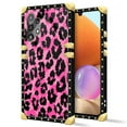 thumbnail image 2 of FKBRCL4U Compatible with Samsung Galaxy A32 4G Case, Pink Black Leopard Luxury Golden Decoration for Girl Women Soft TPU Shockproof Protective Hard PC Back, 2 of 7