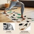 thumbnail image 4 of Beige Cartoon Dinosaurs Silhouettes Pattern Hot Yoga Mat Towel Non Slip for Hot Yoga - Quick-Drying Yoga Mat Cover with 4 Corner Pockets with Travel Bag - Hot Yoga Towel Non Slip 70"x26", 4 of 6