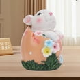 thumbnail image 4 of Easter Bunny Statue, Easter Egg Rabbits Decor Garden Statues Rabbits for Garden Yard Home Easter Decorations, 4 of 7