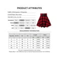 thumbnail image 2 of LilyLLL Womens Plaid Check Print High Rise Tie Up Flared Skater Mini Dress, 2 of 2